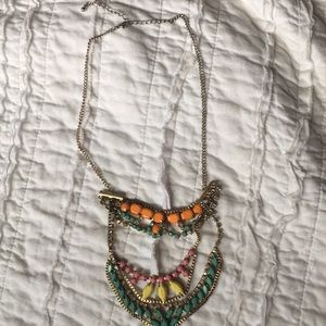 Anthropologie colorful chandelier necklace
